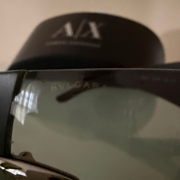 NEW BVLGARI Black/gray Sunglasses w/Armani Exchange case+cleaning cloth ITALY - Picture 15 of 16